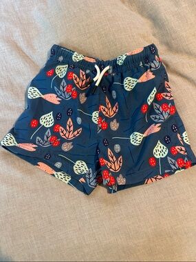Maamgic Navy Botanical Print Swim Shorts